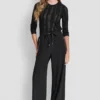 Hoch taillierte Hose mit weitem Bein Hoch taillierte Hose mit weitem Bein