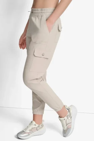 Hoch taillierte, Relaxed Fit Cargo-Jogginghose