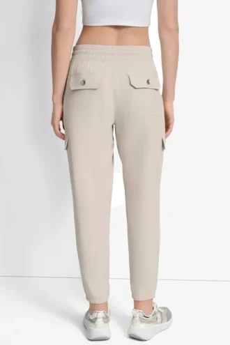 Hoch taillierte, Relaxed Fit Cargo-Jogginghose