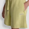 Hoch taillierte Sweat-Shorts mit Logo