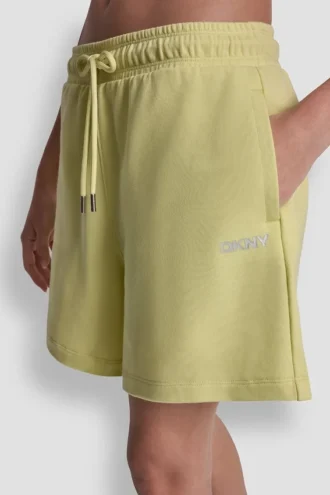 Hoch taillierte Sweat-Shorts mit Logo