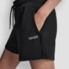 Hoch taillierte Sweat-Shorts mit Logo