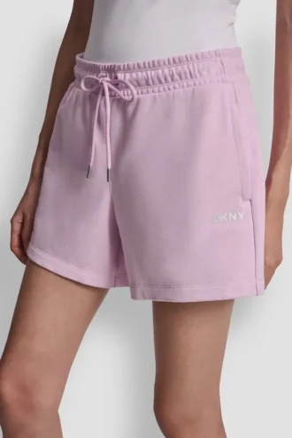 Hoch taillierte Sweat-Shorts mit Logo