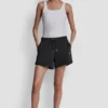 Hoch taillierte Sweat-Shorts mit Logo