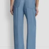 Hoch taillierte Tencel-Jeans mit weitem Bein