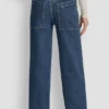 Hoch taillierte Utility-Jeans mit breitem Bein und 32-Zoll-Innenbeinlänge Hoch taillierte Utility-Jeans mit breitem Bein und 32-Zoll-Innenbeinlänge