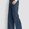 Hoch taillierte Utility-Jeans mit breitem Bein und 32-Zoll-Innenbeinlänge Hoch taillierte Utility-Jeans mit breitem Bein und 32-Zoll-Innenbeinlänge