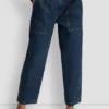Hoch taillierte Utility-Jeans mit geradem Bein Hoch taillierte Utility-Jeans mit geradem Bein