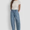 Hoch taillierte Utility-Jeans mit geradem Bein Hoch taillierte Utility-Jeans mit geradem Bein