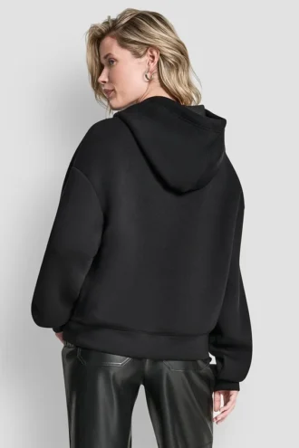 Hoodie aus Scuba-Stoff mit Logo-Prägung