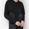 Hoodie mit überschnittenen Schultern und Reißverschluss Hoodie mit überschnittenen Schultern und Reißverschluss