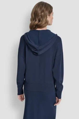 Hoodie mit überschnittenen Schultern und Reißverschluss Hoodie mit überschnittenen Schultern und Reißverschluss