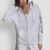 Hoodie mit durchgehendem Reißverschluss und Folienlogo Hoodie mit durchgehendem Reißverschluss und Folienlogo