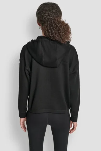 Hoodie mit durchgehendem Reißverschluss und Gummizügen