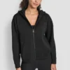 Hoodie mit durchgehendem Reißverschluss und Gummizügen Hoodie mit durchgehendem Reißverschluss und Gummizügen