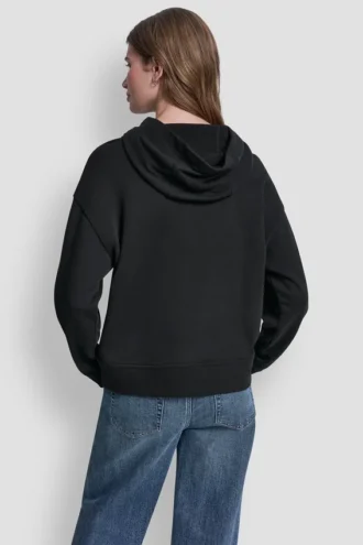 Hoodie mit gestapeltem Strass-Foil-Logo