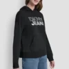Hoodie mit gestapeltem Strass-Foil-Logo Hoodie mit gestapeltem Strass-Foil-Logo