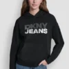 Hoodie mit gestapeltem Strass-Foil-Logo Hoodie mit gestapeltem Strass-Foil-Logo