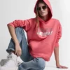 Hoodie mit gestapeltem Strass-Foil-Logo Hoodie mit gestapeltem Strass-Foil-Logo