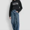 Hoodie mit gestapeltem Strass-Foil-Logo Hoodie mit gestapeltem Strass-Foil-Logo