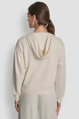 Hoodie mit Reißverschluss und Pailletten