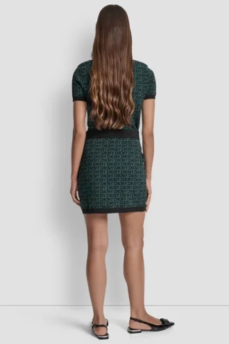 Jacquard-Kurzrock mit Logo