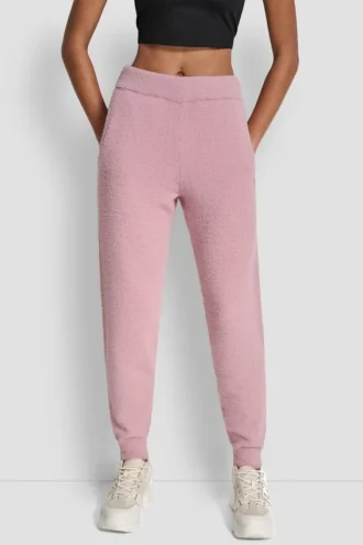 Jogginghose aus Feder-Garn mit Taschen und farblich abgestimmtem Logo
