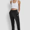 Jogginghose aus Velours mit Strass-Logo und Relaxed Fit Jogginghose aus Velours mit Strass-Logo und Relaxed Fit