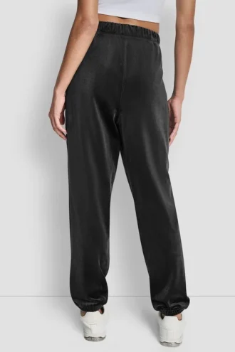 Jogginghose aus Velours mit Strass-Logo und Relaxed Fit