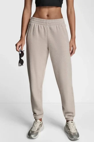 Jogginghose mit erhabener Stickerei und Strass-Logo