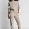 Jogginghose mit erhabener Stickerei und Strass-Logo Jogginghose mit erhabener Stickerei und Strass-Logo