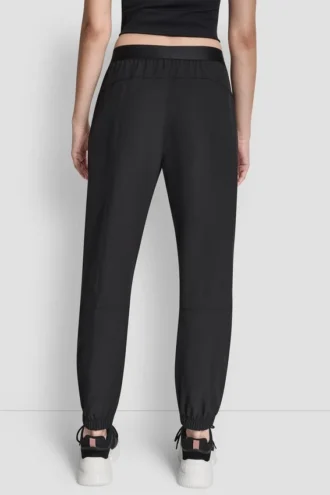 Jogginghose mit extra hoher Taille, Logo-Bund und weitem Bein