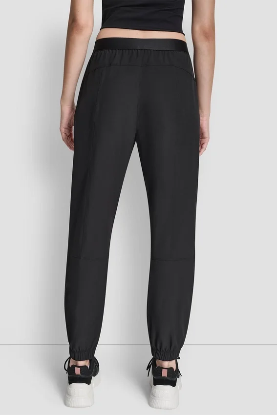 Jogginghose mit extra hoher Taille, Logo-Bund und weitem Bein Jogginghose mit extra hoher Taille, Logo-Bund und weitem Bein