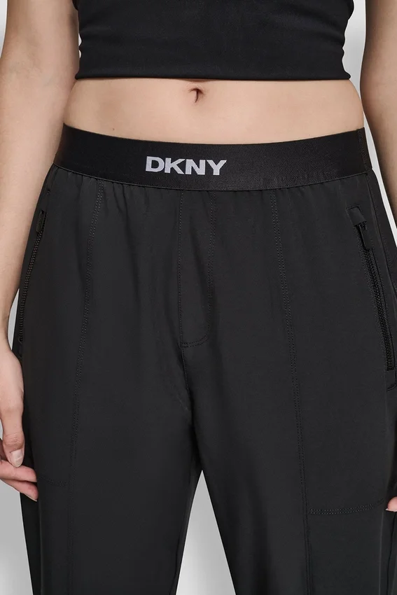 Jogginghose mit extra hoher Taille, Logo-Bund und weitem Bein Jogginghose mit extra hoher Taille, Logo-Bund und weitem Bein