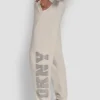 Jogginghose mit hochgeschnittenem Bund, Relaxed Fit und Varisty-Logo aus Strasssteinen Jogginghose mit hochgeschnittenem Bund, Relaxed Fit und Varisty-Logo aus Strasssteinen