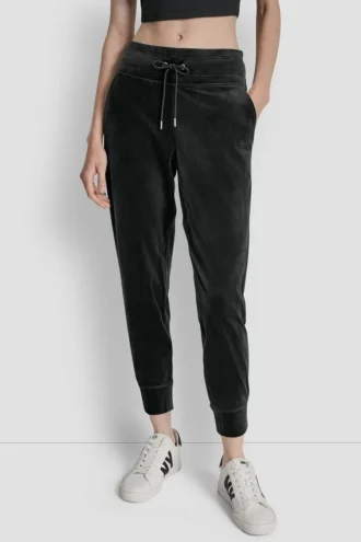 Jogginghose mit Slim-Fit-Schnitt, Velours und hochdichtem Sticklogo