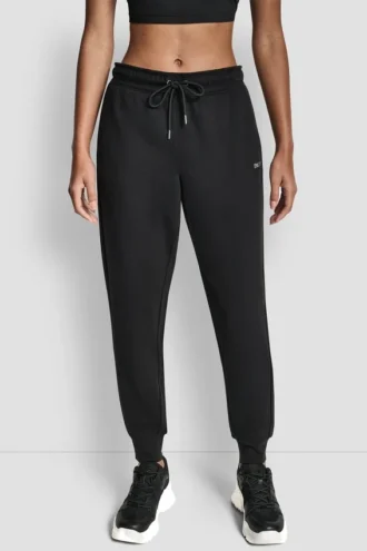 Jogginghose mit Strass-Logo und Bündchen