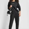 Jogginghose mit Strass-Logo und Bündchen Jogginghose mit Strass-Logo und Bündchen