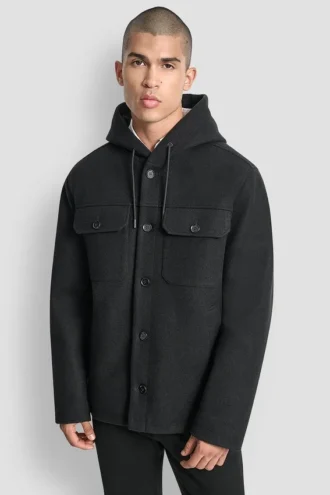 Kapuzenjacke aus Kunstwolle