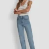 Klassische Straight-Jeans mit hoher Leibhöhe Klassische Straight-Jeans mit hoher Leibhöhe