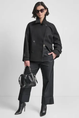 Kurze Jacke aus Kunstwolle