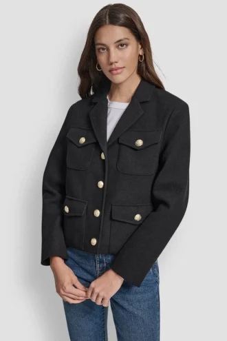 Kurze Jacke aus Kunstwolle Kurze Jacke aus Kunstwolle