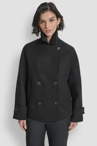 Kurze Jacke aus Kunstwolle
