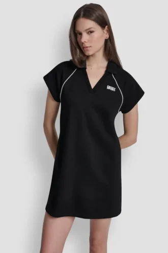 Kurzärmeliges Mini-Polokleid mit Logo
