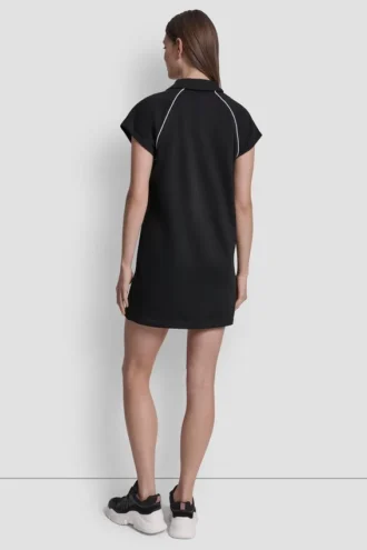 Kurzärmeliges Mini-Polokleid mit Logo