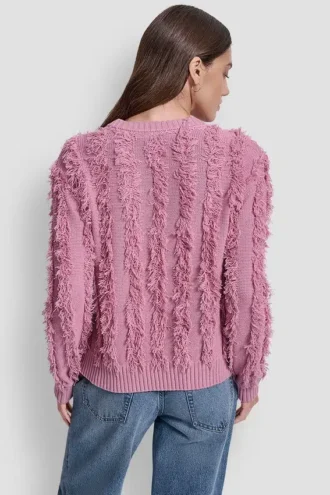 Langarm-Pullover mit Rundhalsausschnitt und Ziernähten an den Ärmeln