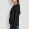 Langarm-Pullover mit Rundhalsausschnitt und Ziernähten an den Ärmeln Langarm-Pullover mit Rundhalsausschnitt und Ziernähten an den Ärmeln