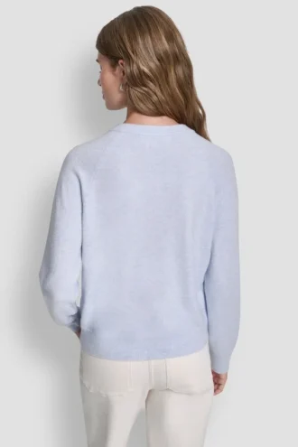 Langarm-Strickjacke mit Strass-Knöpfen