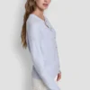 Langarm-Strickjacke mit Strass-Knöpfen Langarm-Strickjacke mit Strass-Knöpfen
