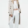 Langer Trenchcoat mit Gürtel Langer Trenchcoat mit Gürtel